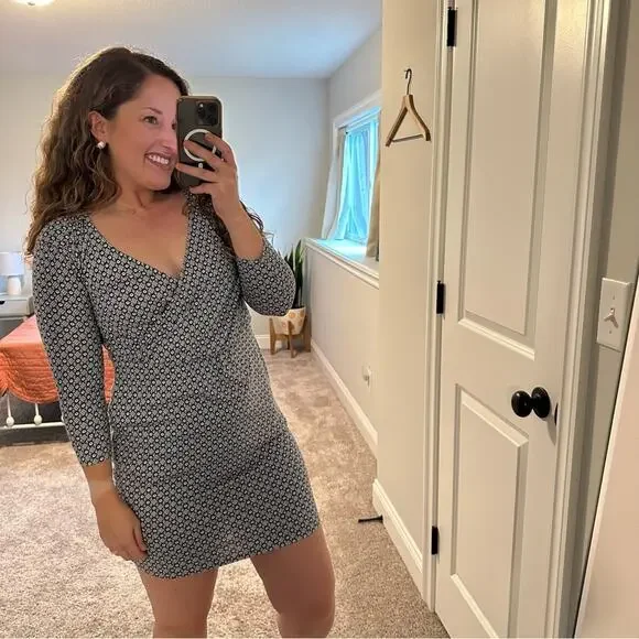 Boden Blue Printed Sexy Cotton Mini Dress XSP - Picture 3 of 10